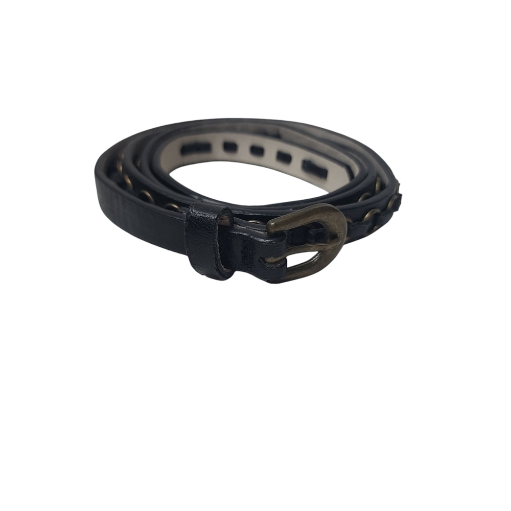 Black Round Hoops Belt M/L